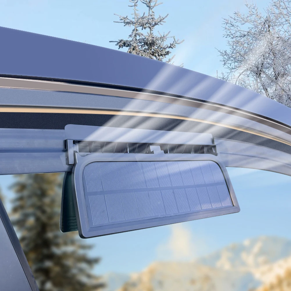 Solar Car Radiator Cooling Fan with 3 Air Outlets Car Window Air Vent Fan Eliminate Peculiar Smell Auto Vent Fan for Vehicles