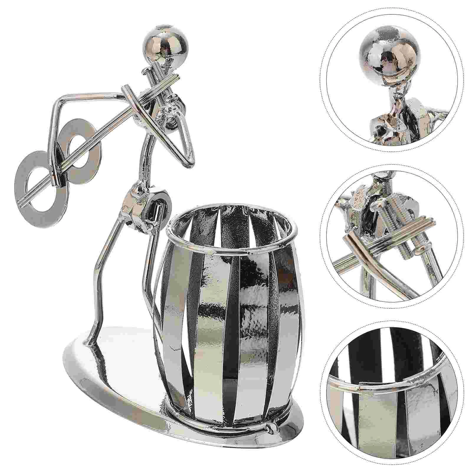 

Guitar Pen Holder For Desk Iron Desktop Ornaments Office Accessories Music Teacher Gifts