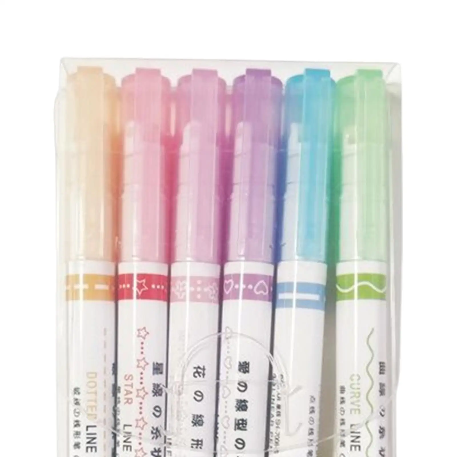 더블 팁 하이라이터 엔드 마커 펜 플래너, 사진 앨범, 사무용품, 6 개