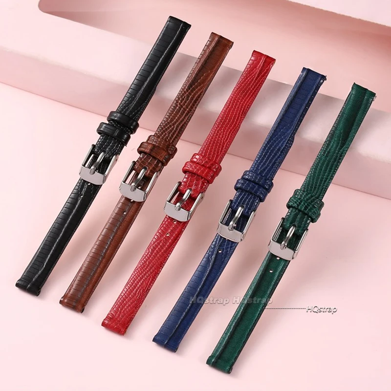 Soft Leather Slim Wristwatch Bands - Women's Fashion Ultra-Thin Strap
