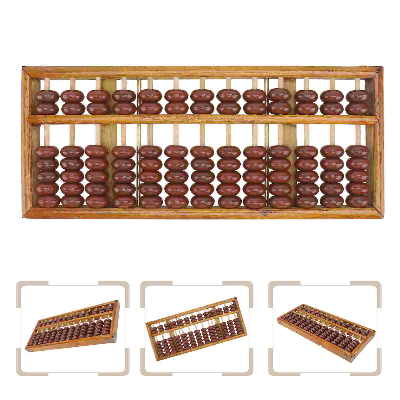 13 Digits Rods Children Abacus Arithmetic Tool Students Wooden Mental Toy Educational Math Brain Development Learning Aid Abacus