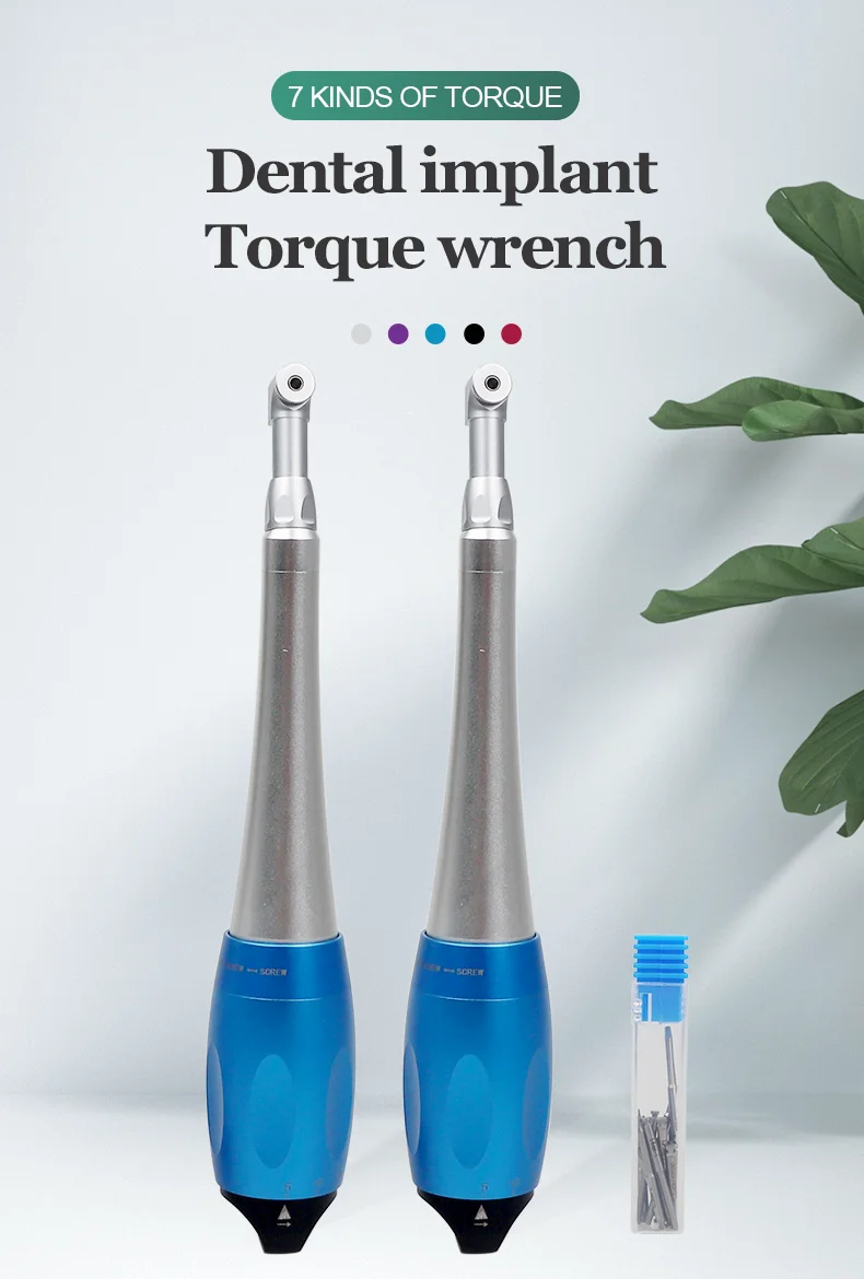 Kit Chiave Dinamometrica Dentale - 16 Pezzi Per Restauro Impianti, Con Cacciaviti Colorati