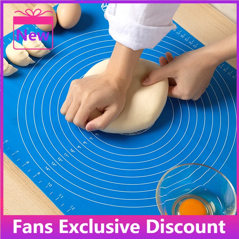 UNTIOR 1PCS Kneading Dough Mat Silicone Baking Mat Pizza Cake Dough Maker  Kitchen Cooking Grill Gadgets Bakeware