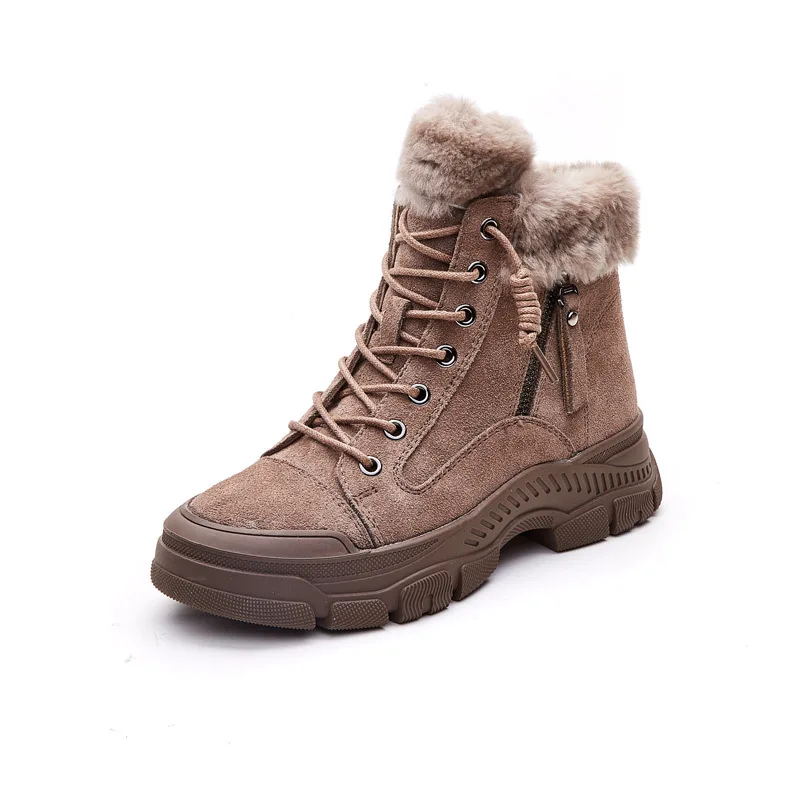 Bottines D'hiver Femme JOMIX - Col Fourrure, Semelle Antidérapante, Légères Et Chaudes - Pour Ville Et Quotidien - 8