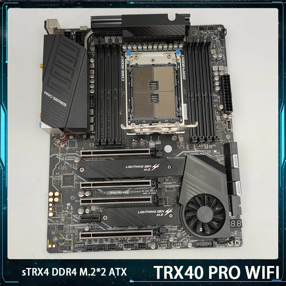 

For Msi TRX40 PRO WIFI Desktop Motherboard Socket sTRX4 DDR4 256GB PCI-E4.0 M.2*2 USB3.2 ATX Works Perfectly High Quality
