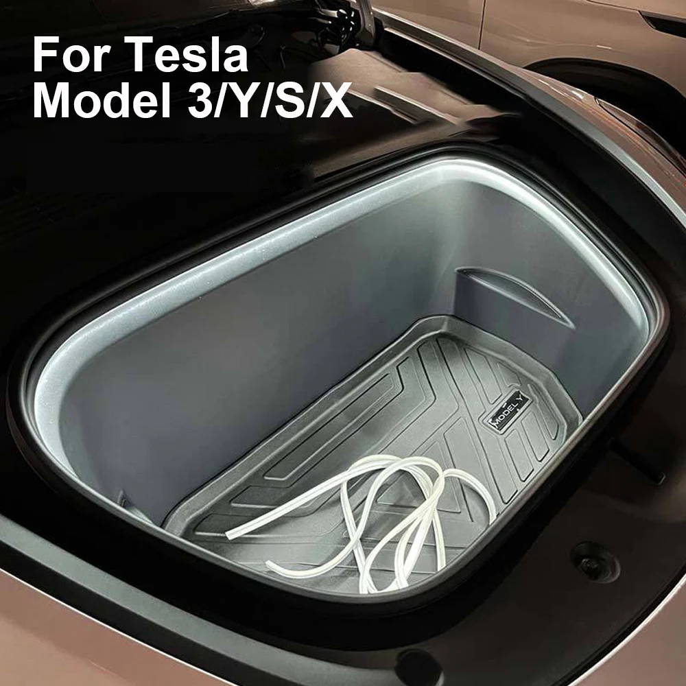 

Светодиодная лента для переднего багажника Tesla, декоративные лампы и полосы, Холодный/теплый белый свет, водонепроницаемая Модифицированная лампа для модели 3 Y S X 2018-22