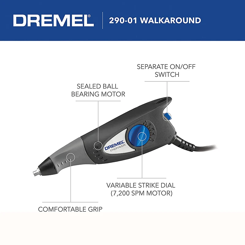Dremel 290 Electric Engraver 35W Mini Engraving Pen Compact