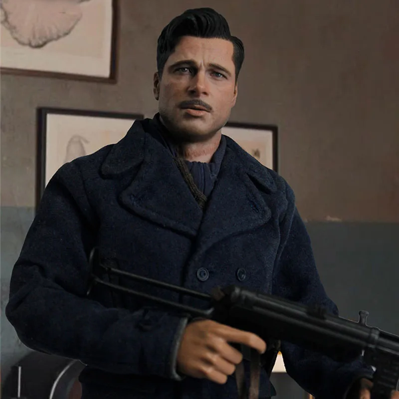 

FISH BONETOYS FB-Z005 1/6 Scale World War II Male Figure Brad Pitt Full Set Model 12 inches Action Body Doll for Fans Gift