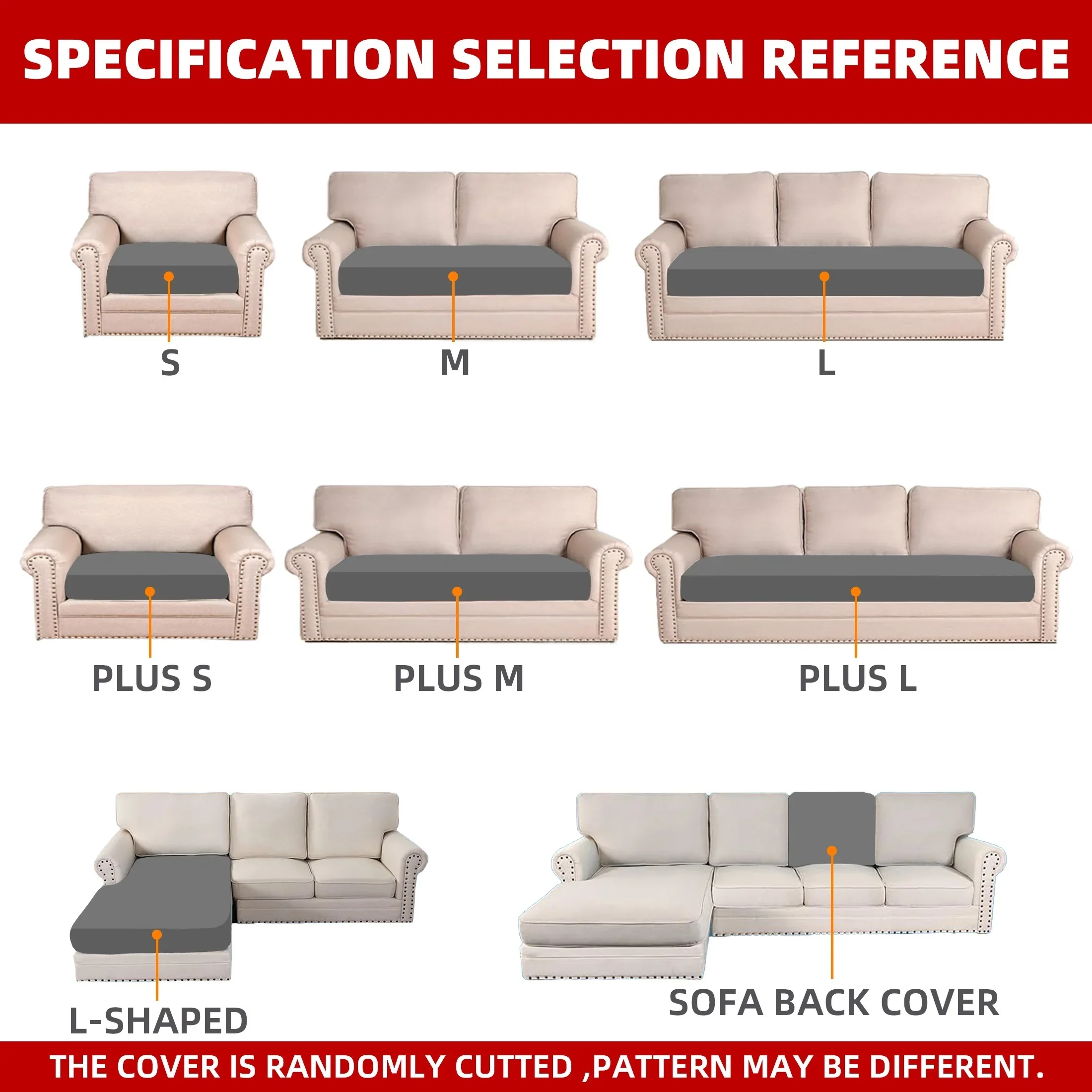 Elastic Sofa Seat Cushion Cover for Living Room Stretch Floral Printed Armchair Couch Cover Corner L-shape Removable Anti-dust 3