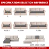 Elastic Sofa Seat Cushion Cover for Living Room Stretch Floral Printed Armchair Couch Cover Corner L-shape Removable Anti-dust 3