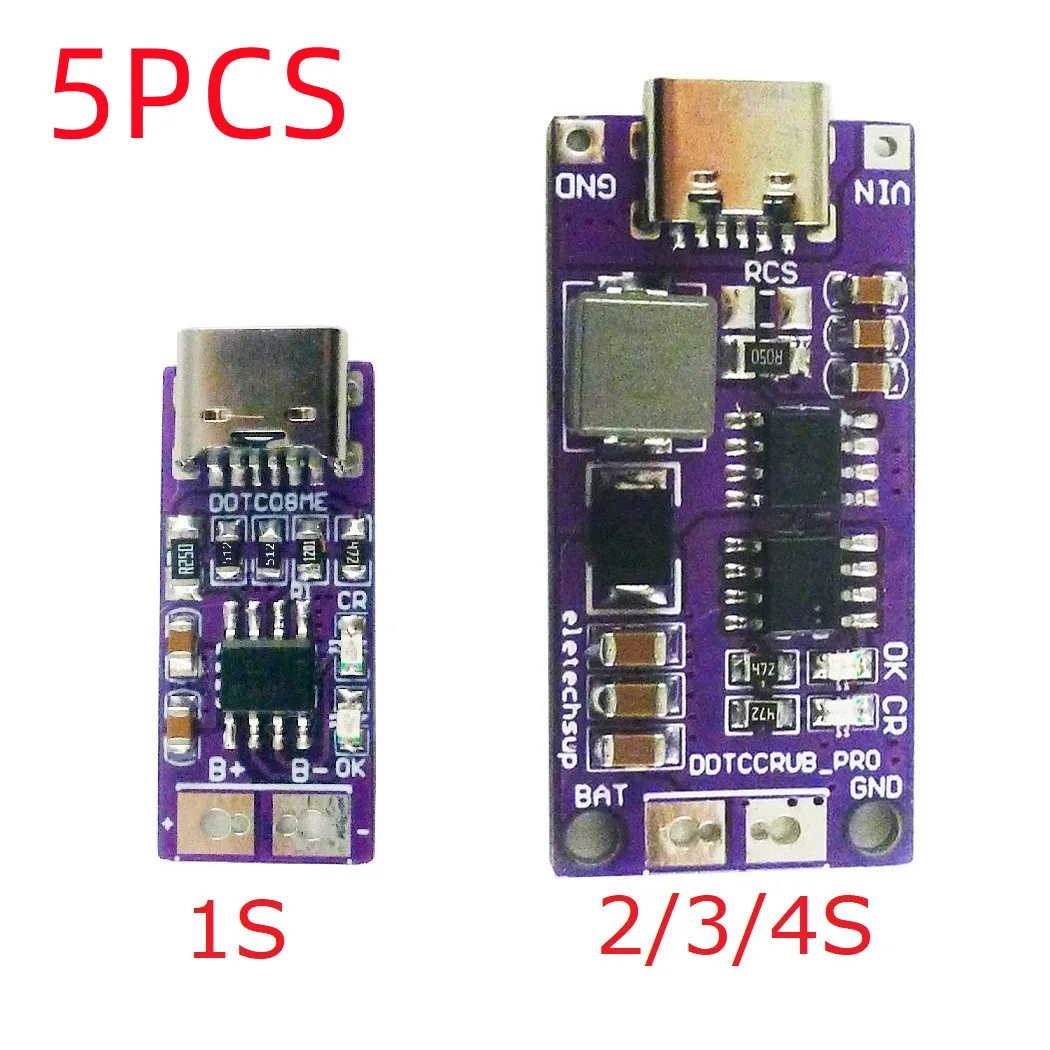 

PRO Version! 2S 3S 4S Type-C DC 5V To 8.4V 12.6V 16.8V Step-Up Boost LiPo Li-Ion Charger 7.4V 11.1V 14.8V 18650 Lithium Battery