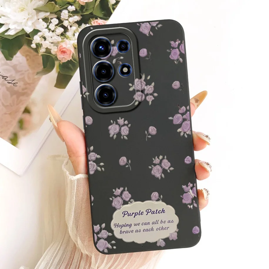 Floral Fashion Soft Silicone Bumper Phone Case in Pink