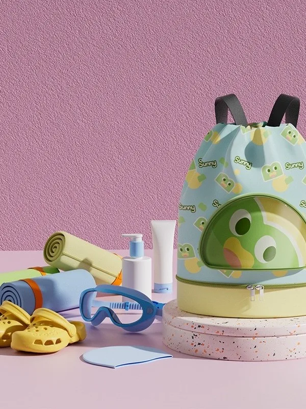 방수 수영 가방 귀여운 대용량 휴대용 듀얼 숄더백 습식 및 건식 분리 보관 화장품 가방 세면도구 가방