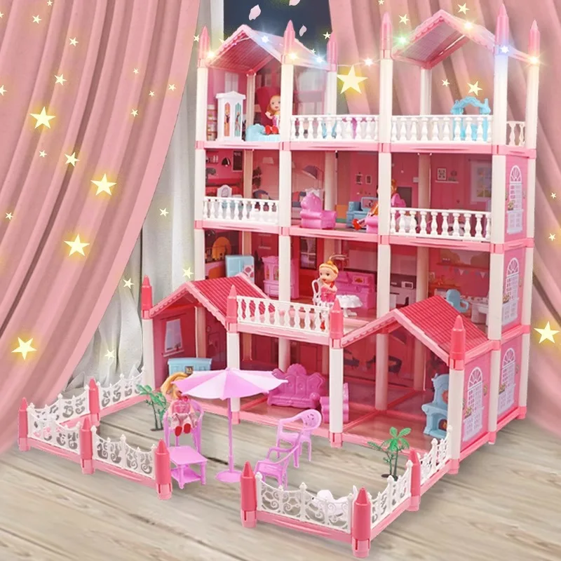 

Friends Castle City Summer Holiday Beach House Building Blocks Sets LED Light Villa DIY Toys for Girls Children Christmas Gift