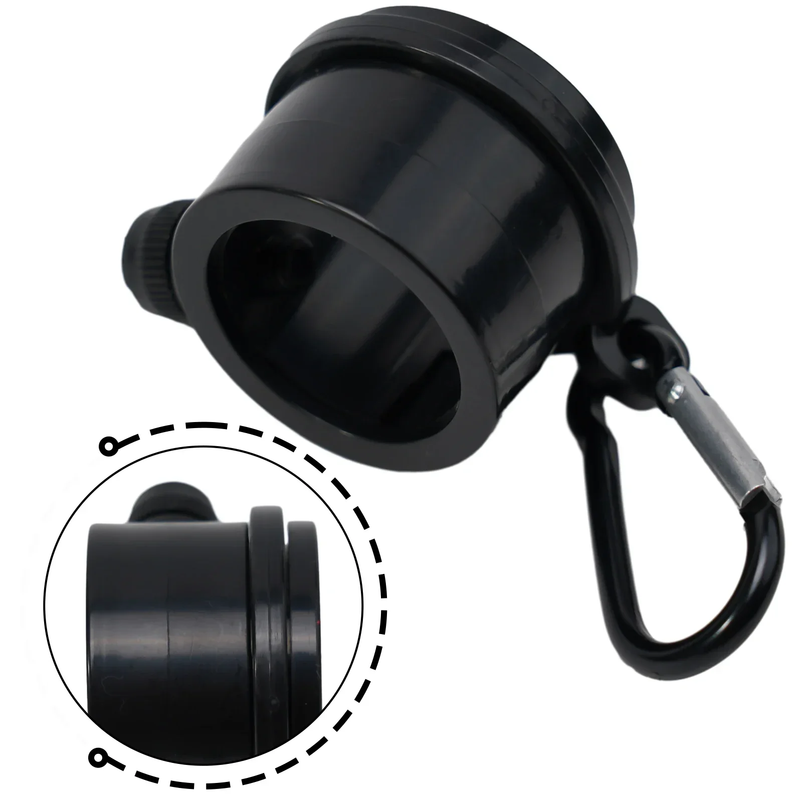 2 Pcs Flag Pole Rings Aluminum Alloy Black No Cracking No Deformation Home Garden
