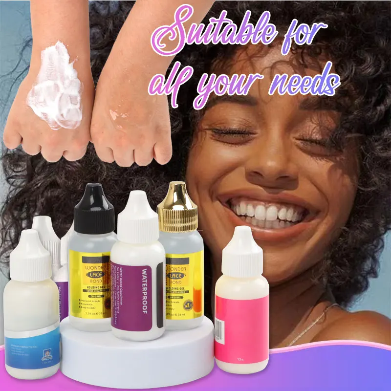 Waterproof Lace Glue For Wigs Super Hold Hair Bonding Glue Adhesive For Lace Wigs Flechazo Lace Glue Hairreplacement Glue Gel