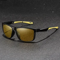 Square Yellow Night Vision Anti-Glare Goggles for Men Women Driving Fishing Beach Sunglasses Protection Polycarbonate Glasses - Image 3