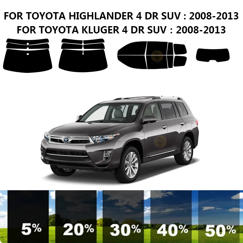 

Precut nanoceramics car UV Window Tint Kit Automotive Window Film For TOYOTA HIGHLANDER 4 DR SUV 2008-2013