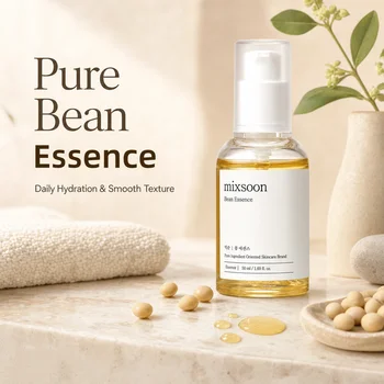 Korean Skin Care Mixsoon Bean Essence Hyaluronic Acid Exfoliating Facial Serum Hydrating, Moisturizing and Antioxidant Essence