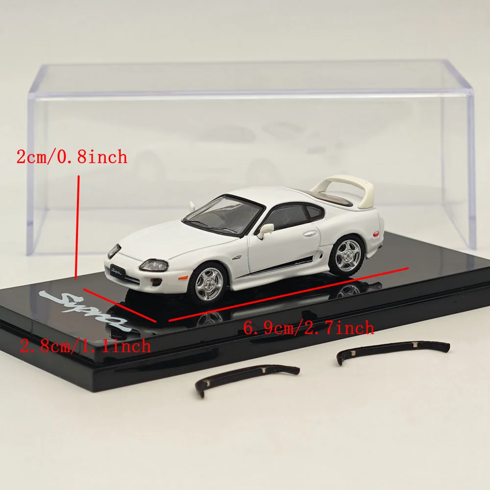 SUPRA RZ JZA80 맞춤형 VER, 액티브 스포일러 화이트 HJ643042W 다이캐스트 모델 자동차 컬렉션 장난감, 취미 일본 1/64