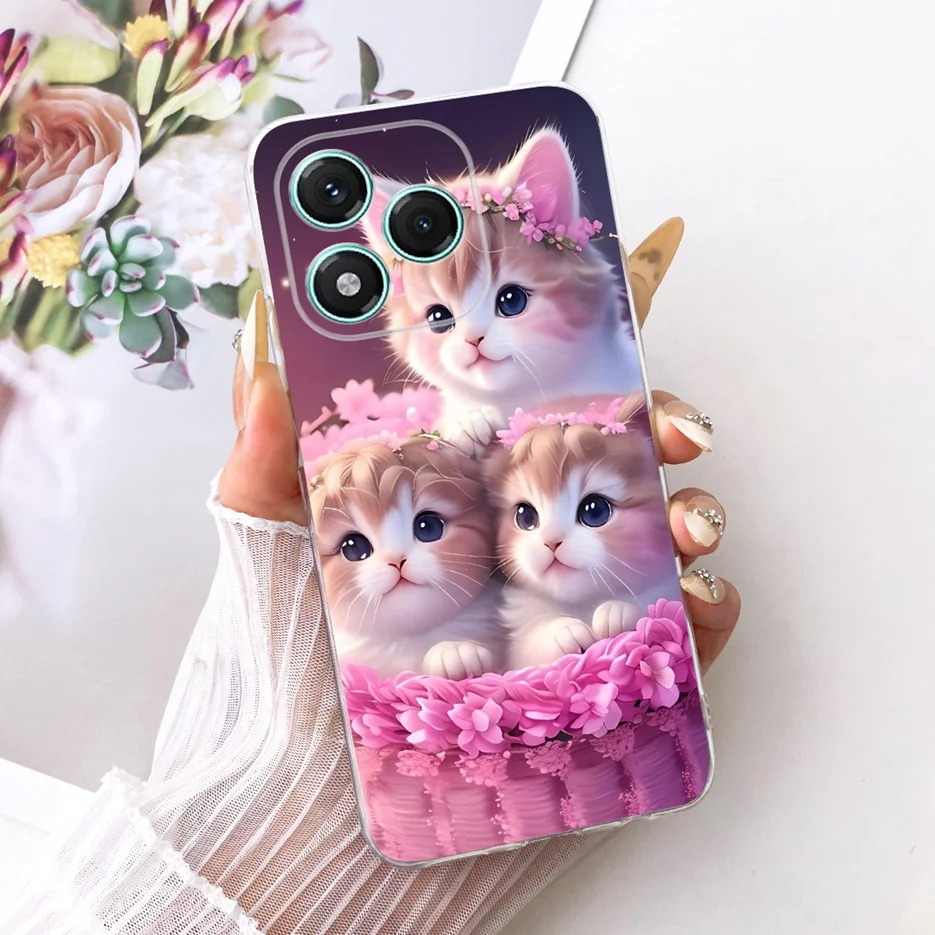 Stylish Clover Lotus Painted Soft Silicone Case