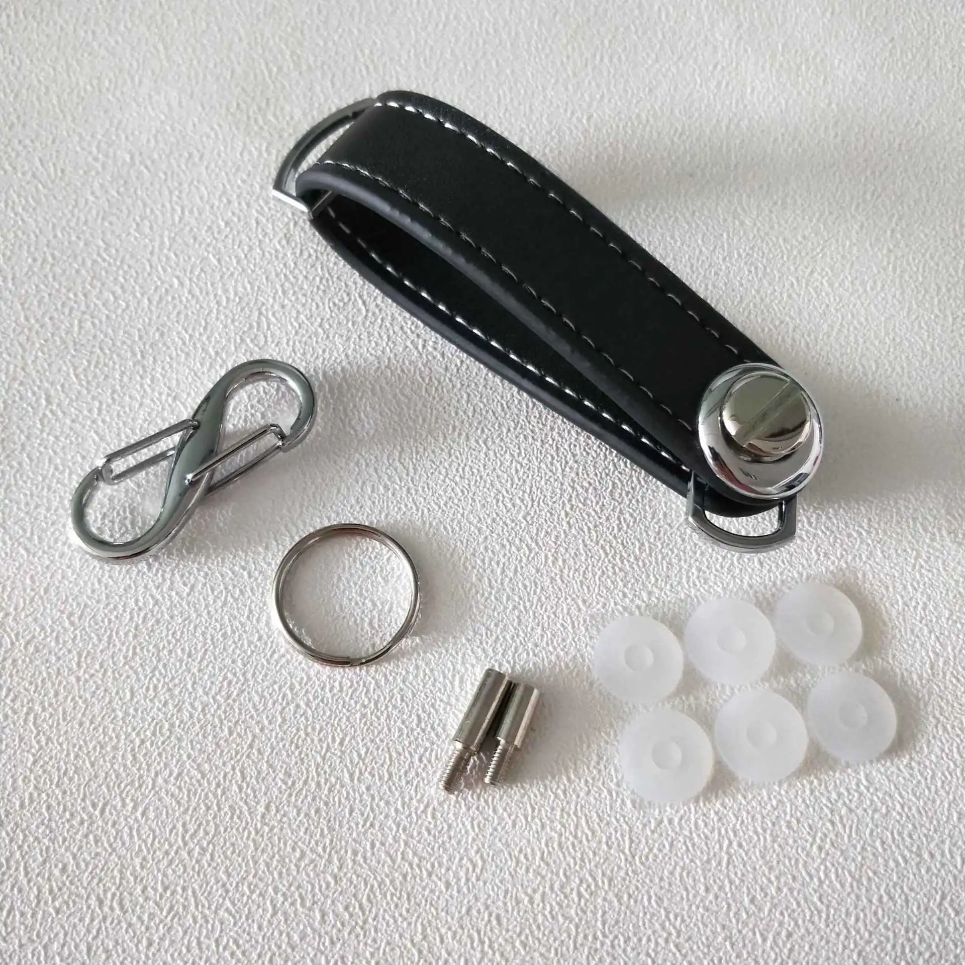 PU Leather Car Key Pouch Bag Case Key Wallet Ring Collector Housekeeper Pocket Organizer,key case,key organizer