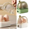 Electric Egg Boiler Automatic Cooker Rapid Egg Boiler Breakfast Machine Multifunctional Egg Cooker 2 Eggs Portable Food Steamer 4