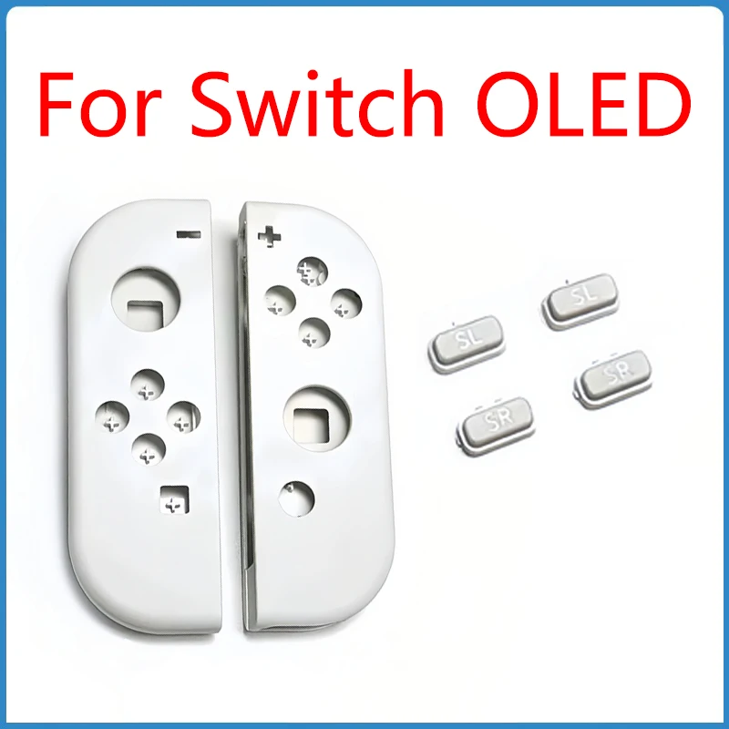 10Set Originale Per Switch Oled White Joycon Cover Case Per Ns Oled Sinistra Destra Sl Sr Pulsanti Joycon Controller Guscio In Plastica
