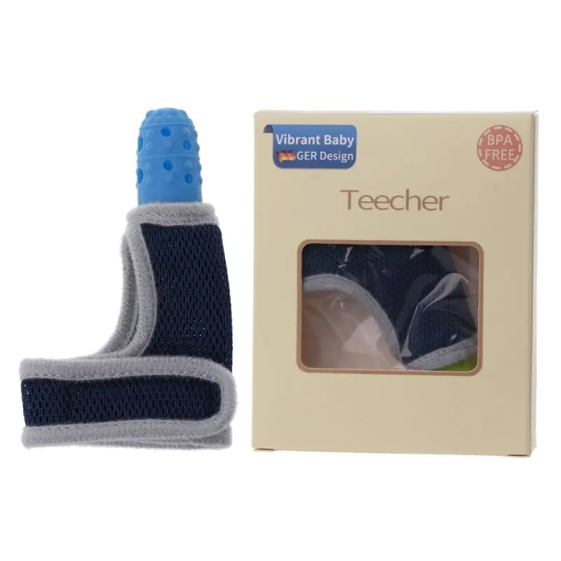 Baby Thumb Sucking Finger Protector Silicone Biting Gloves Teether Finger Bite Prevention Baby Feeding Accessories A2UB 4