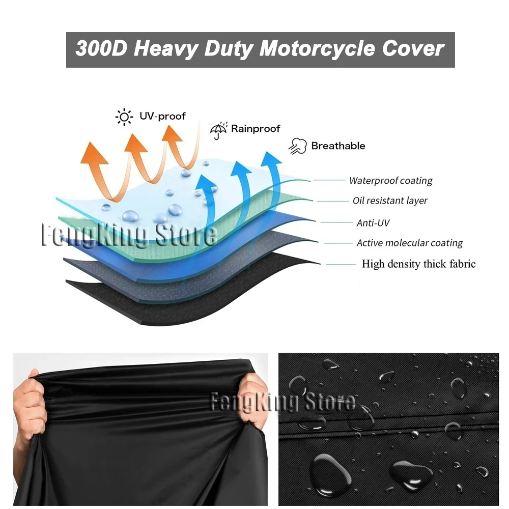 Waterproof Outdoor Motorcycle Cover - Dustproof UV Protection