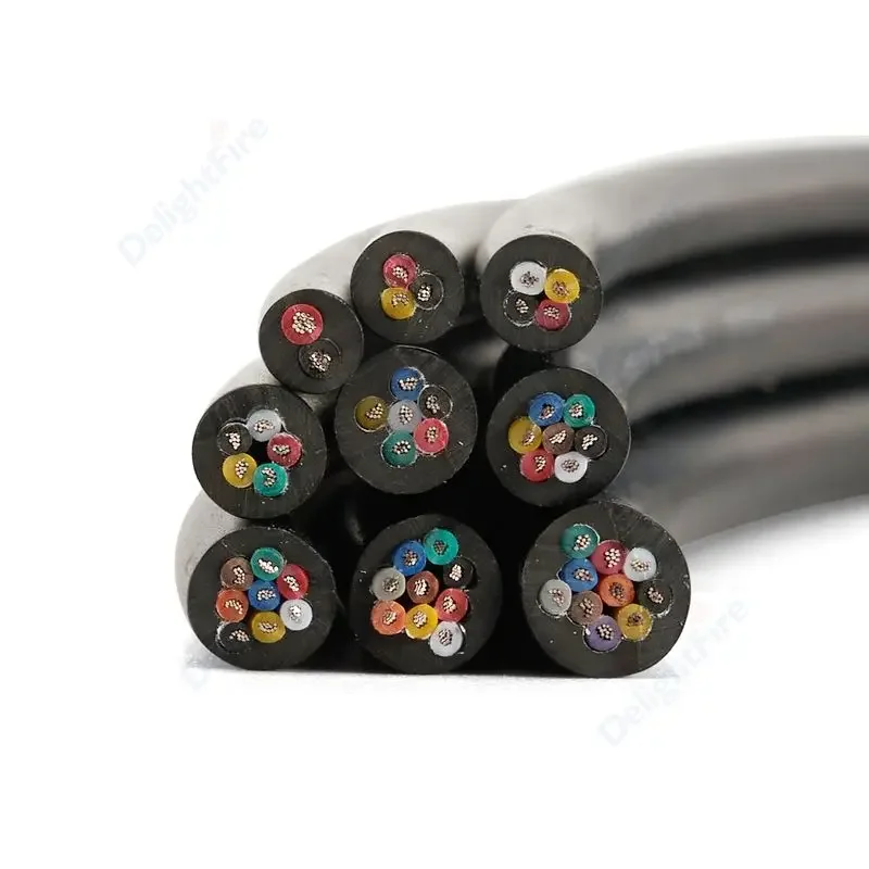 10M UL2464 Sheathed Wire Cable 30 28 26 24 22 20 18AWG Tinned Copper Signal Cable 2 3 4 5 6 7 8 9 10 Cores Electronic Audio Wire