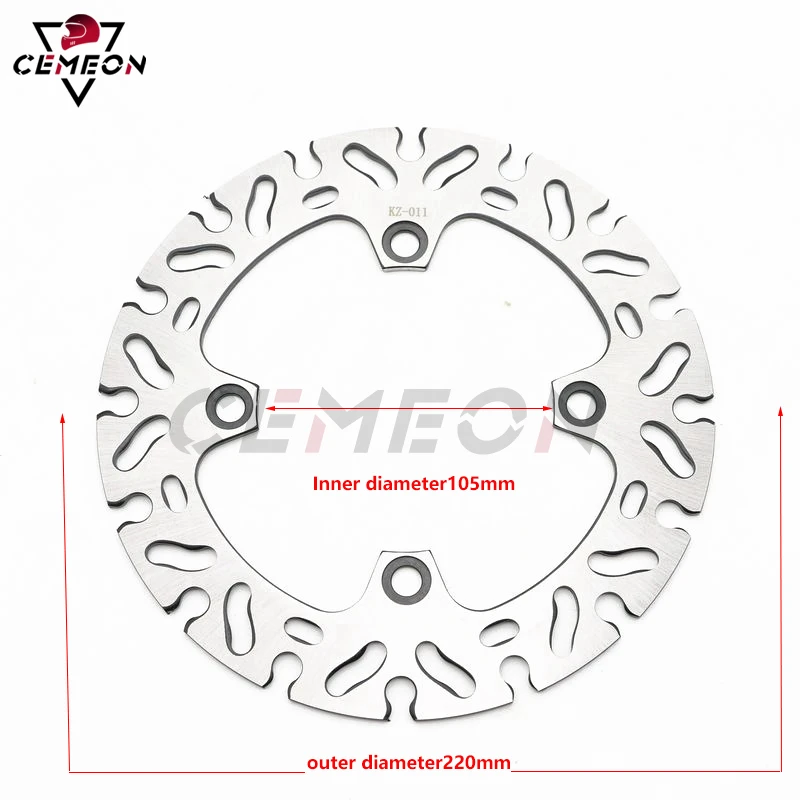 

Подходит для мотоцикла Honda CRM250 CR250 XR250 XLR250 CRF230 XR400 XR600 220 мм заднего тормозного диска ротора заднего тормозного диска