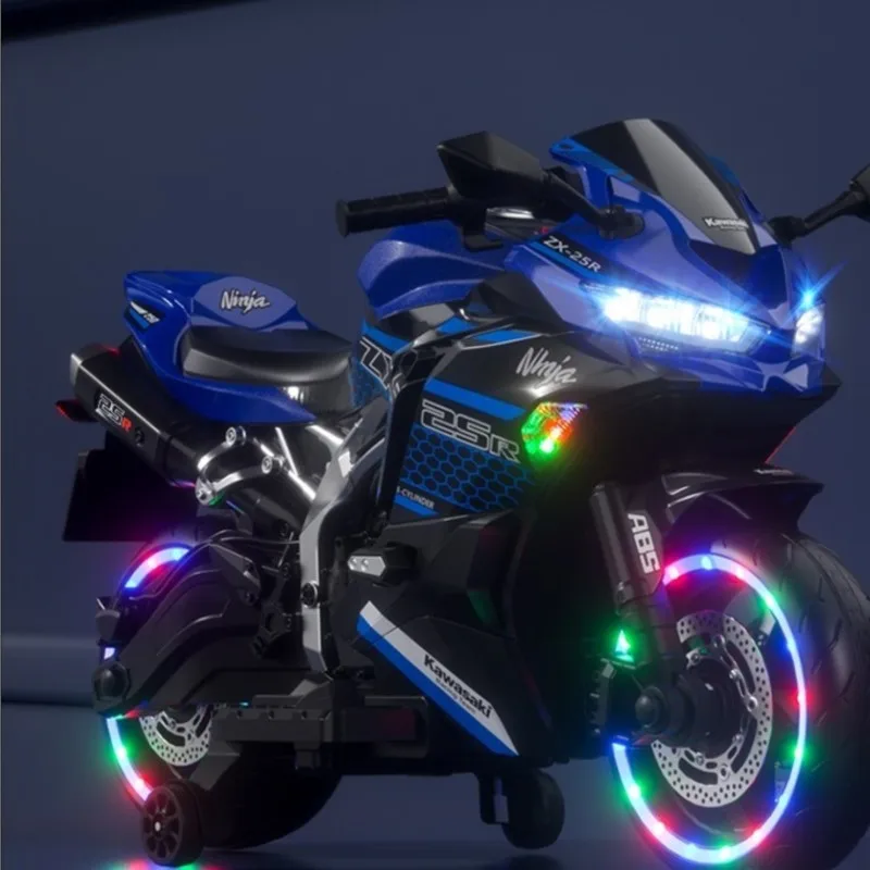 Two-Wheeled Motorcycle for Children, Electric Motor for Baby Boys and Girls, Can Sit Double Adult Motorcycle