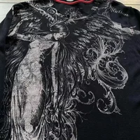90s Affliction T shirt Hip Hop Round Neck Oversized Long sleeved T shirt New  Mens Womens Casual Gothic Clothing Tops Streetwear - Image 4