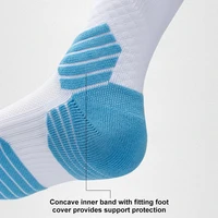 Chaussettes de sport pour hommes, chaussettes de basket-ball, semelle éponge, chaussettes de course athlétiques, antidérapantes, confortables, de Trekking, respirantes pour adolescents garçons 6