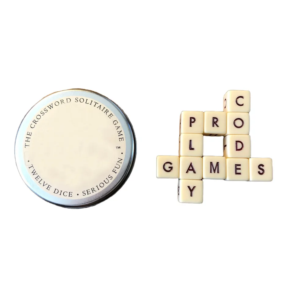 Family Camping Games Alphabet Dice Word Game - 12 Acrylic Letter Dice With  Case For Spelling \u0026 Vocabulary Building Solitaire Games For Adults, image size:960x960