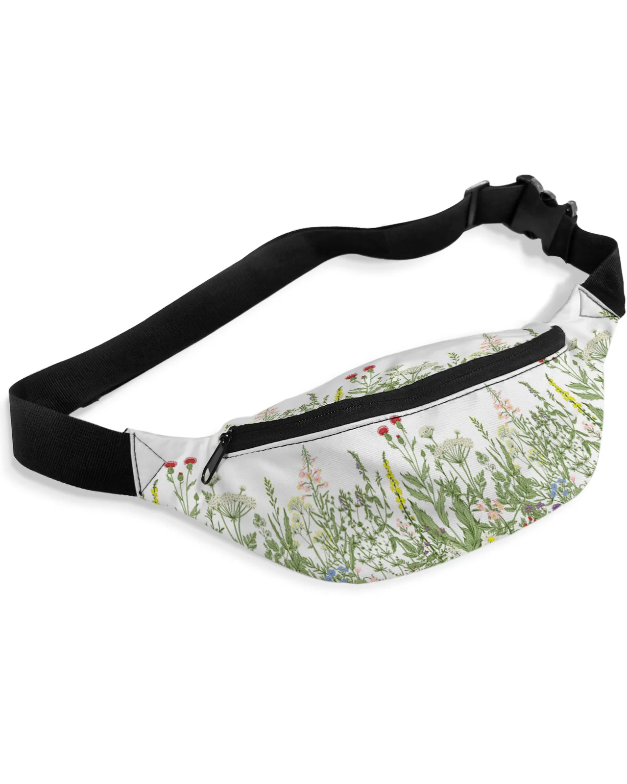 

Vintage Herb Plant Flower Waist Bag Women Men Belt Bags Large Capacity Waist Pack Unisex Crossbody Chest Bag