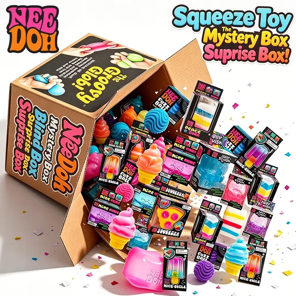 Needoh 100 Species Assorted Surprise Blind Box Slow Rebound Squeeze Fidget Toy Stress Relief Sensory Play Birthday Party Surpris