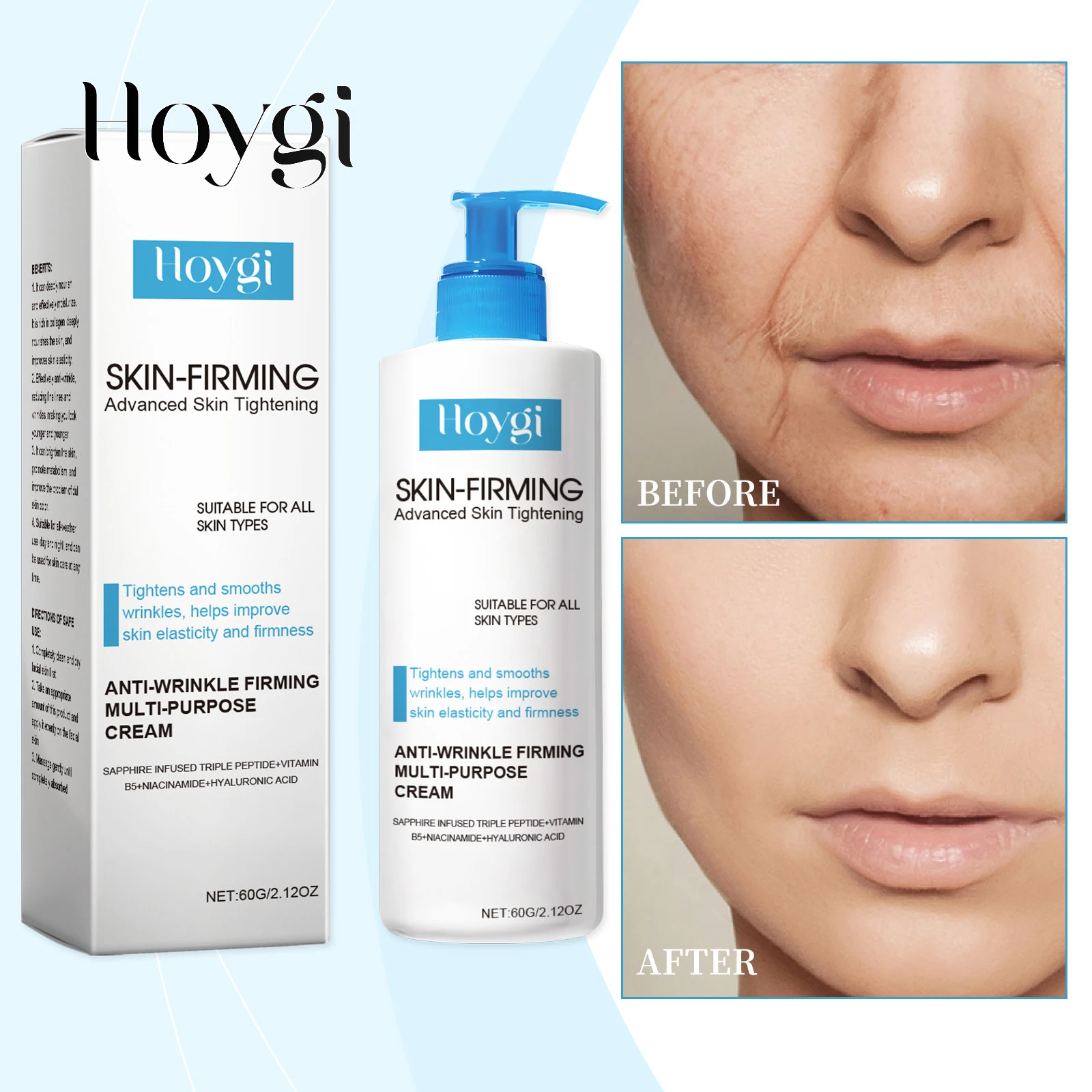 Collagen Skin Serum Hoygi Collagen Firming Skin Serum Tightens and Lifts Elasticity Boosting Formula Lightweight Fast Absorbing for All Skin Types