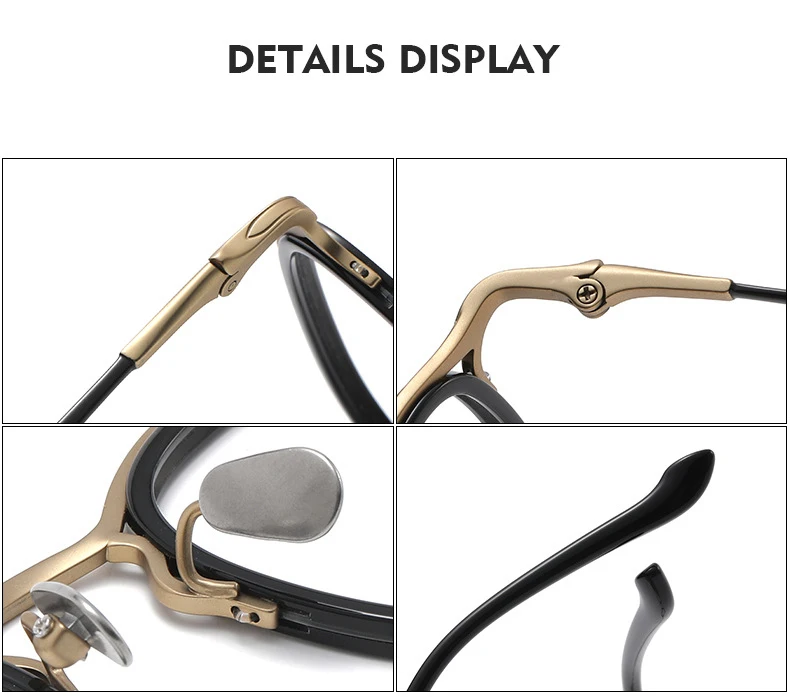 Japanische Handmade Gläser Rahmen Retro Oval Titan Acetat Brillen Dünne Männer Frauen Brillen Lesen Myopie Rezept Objektiv – Detail 7
