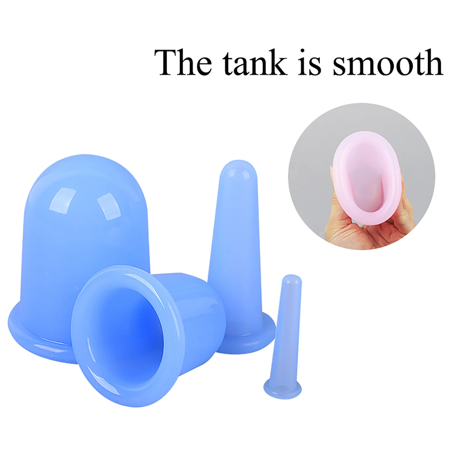 ZHOGNYAN TAIHE Cupping Therapy Sets 4Pcs Silicone Cupping Set Cellulite Remover Vacuum Suction Massage Cups for Relieve Pain 3