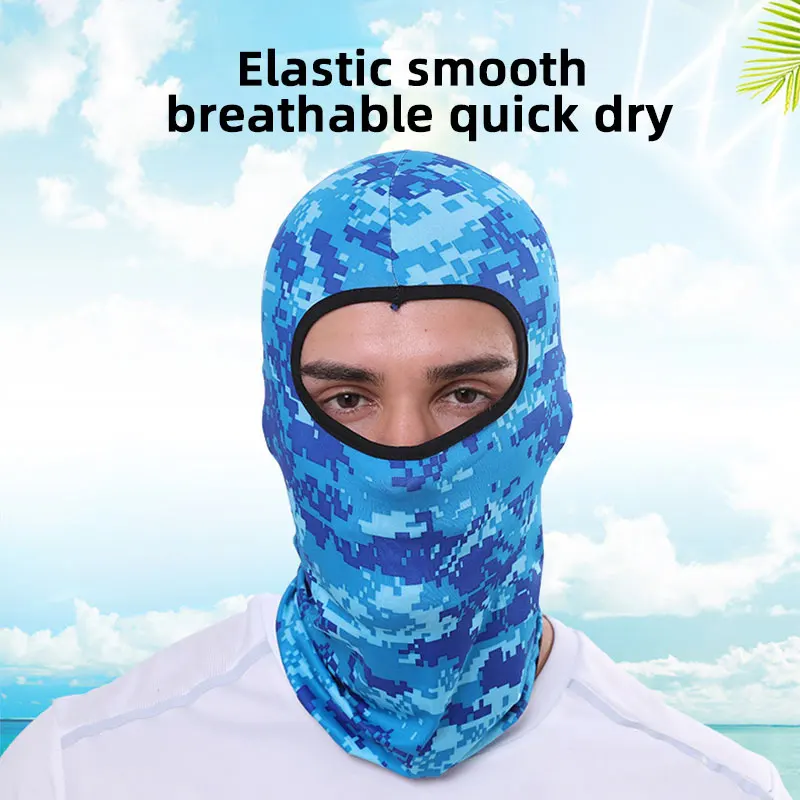 Ice Silk Sunscreen Mask para esportes ao ar livre, bicicleta e motocicleta, à prova de vento e poeira, capuz, verão