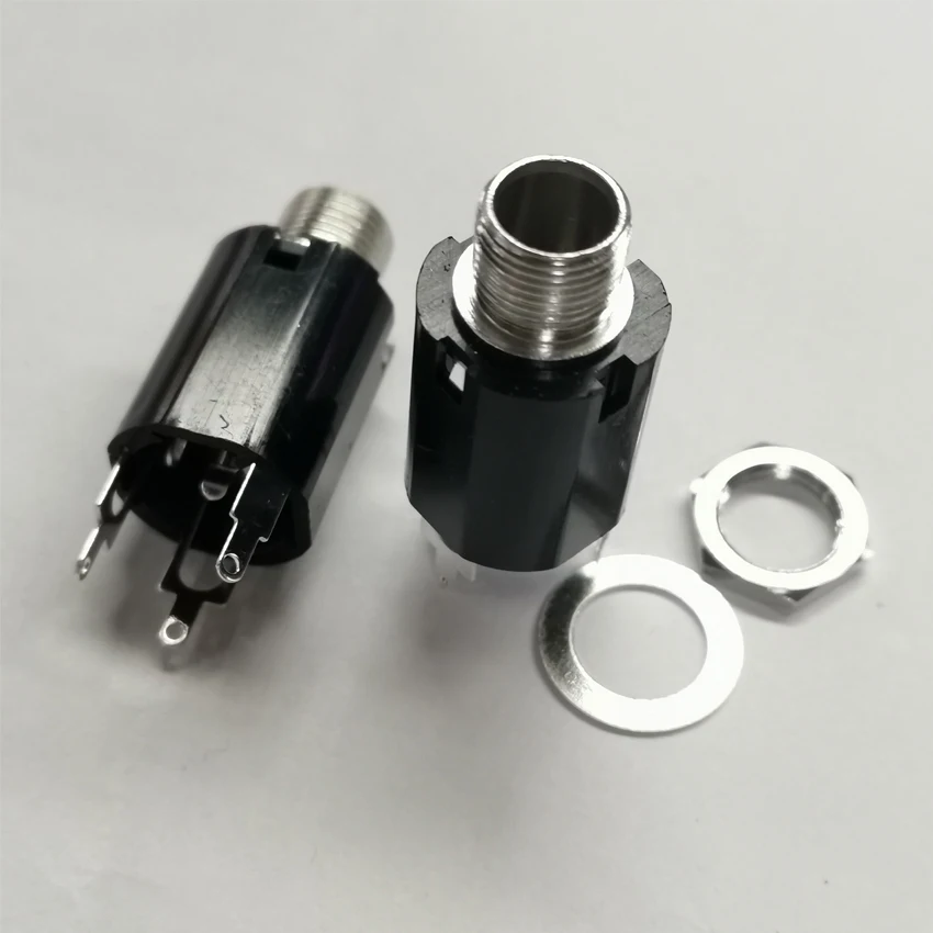 20PCS/Lot 6.35mm Stereo Audio Microphone Female Socket/Jack Connector 3P/3PIN Description Image.This Product Can Be Found With The Tag Names Audio microphone, Jack connector, Stereo connectors