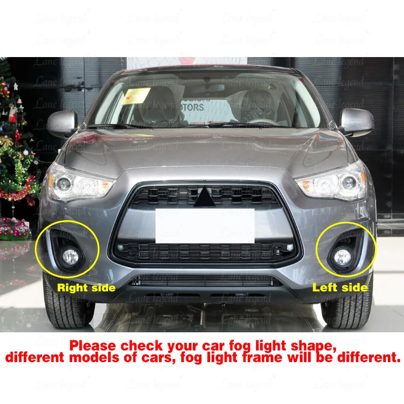 YHTAUTO Fog Light Bezel Fits Mitsubishi Outlander Sport 2013-2015 Front Bumper Fog Light Cover Trim Left Driver Side