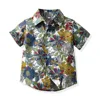 Seaside Holiday Dad-son Matching Summer Shirt Beach Style Short-sleeved Flower Shirt Family Matching Shirts Dad and Son Shirts 6