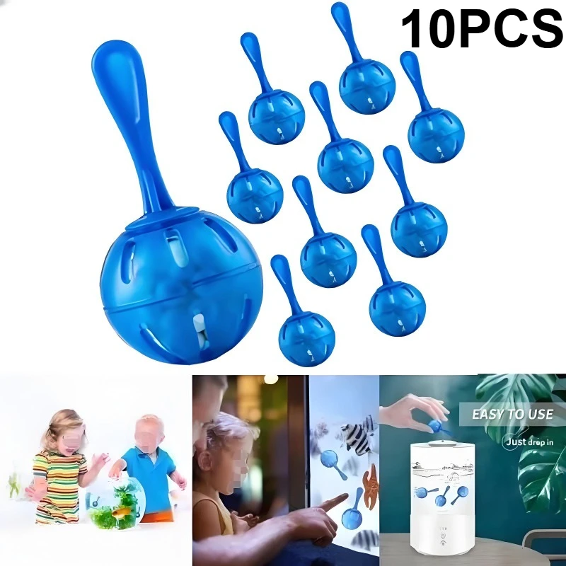 10pcs Humidifier Cleaner Demineralization Cleaning Ball Aquarium Fish Tanks Water Purification Household Supplies Cleaning Tools