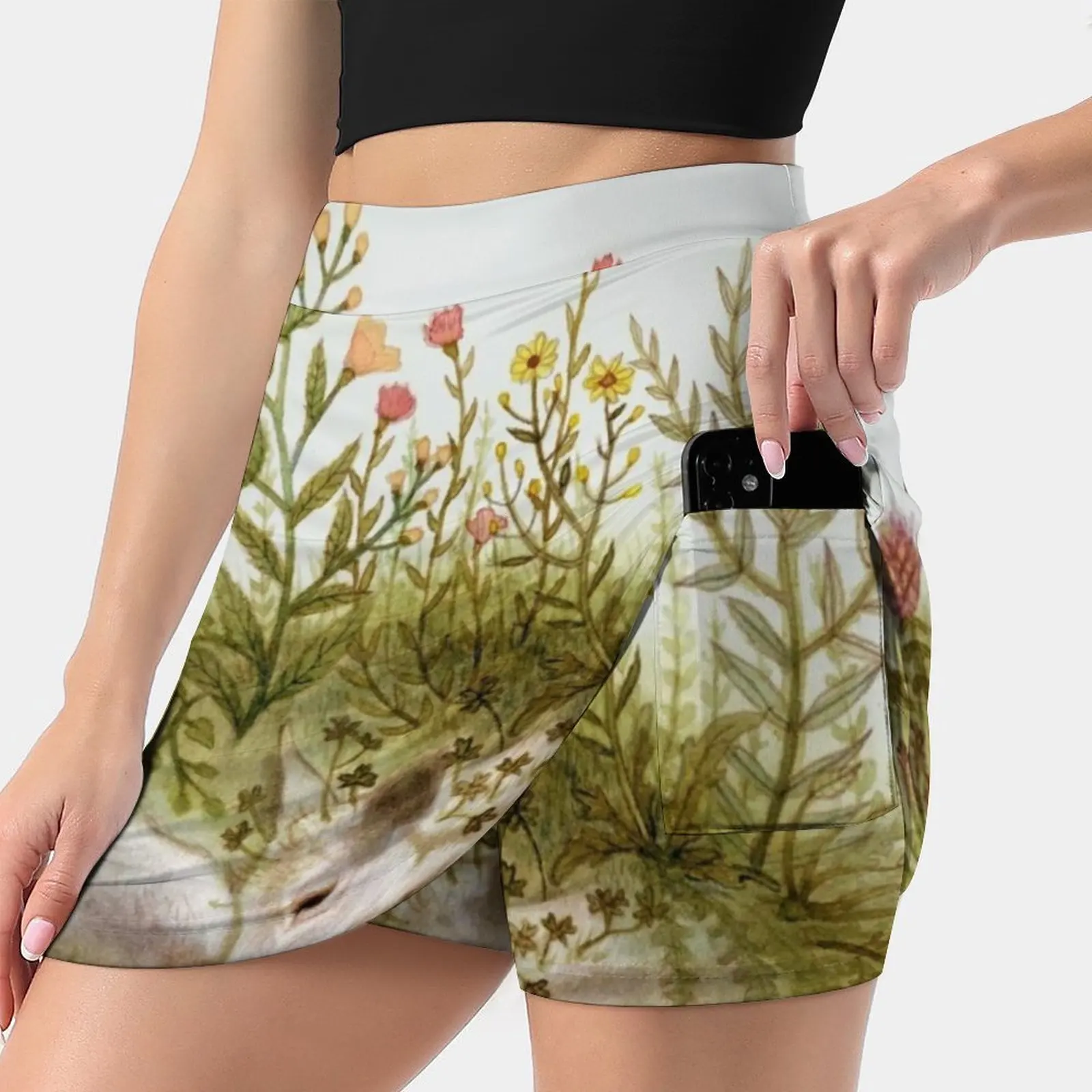 

Женская юбка для игры в гольф, белая юбка для игры в бадминтон с карманами