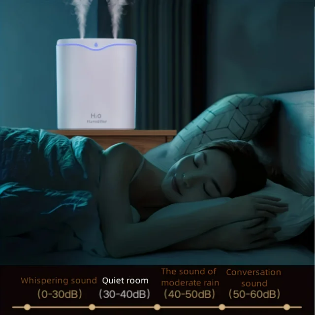 1 Mute 2000ML Large Capacity USB Humidifier With Fog Volume, Single/double Spray Air Purification Desktop Aromatherapy Seve 2