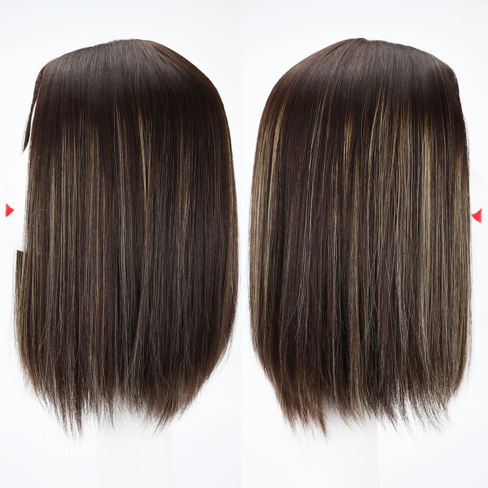 Jewish Wig Highlight #2/12 Hand Tied Silk Base Real Unprocessed Virgin Human Hair Same Hair Length Sheitels Kosher for Women