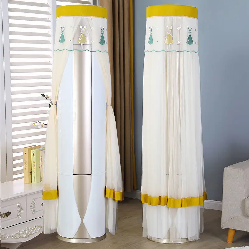 Standing Air Conditioner Covers Mesh Universal Living Room Dust-proof Decorative Cover Anti-direct Blowing Easy Clean Protector